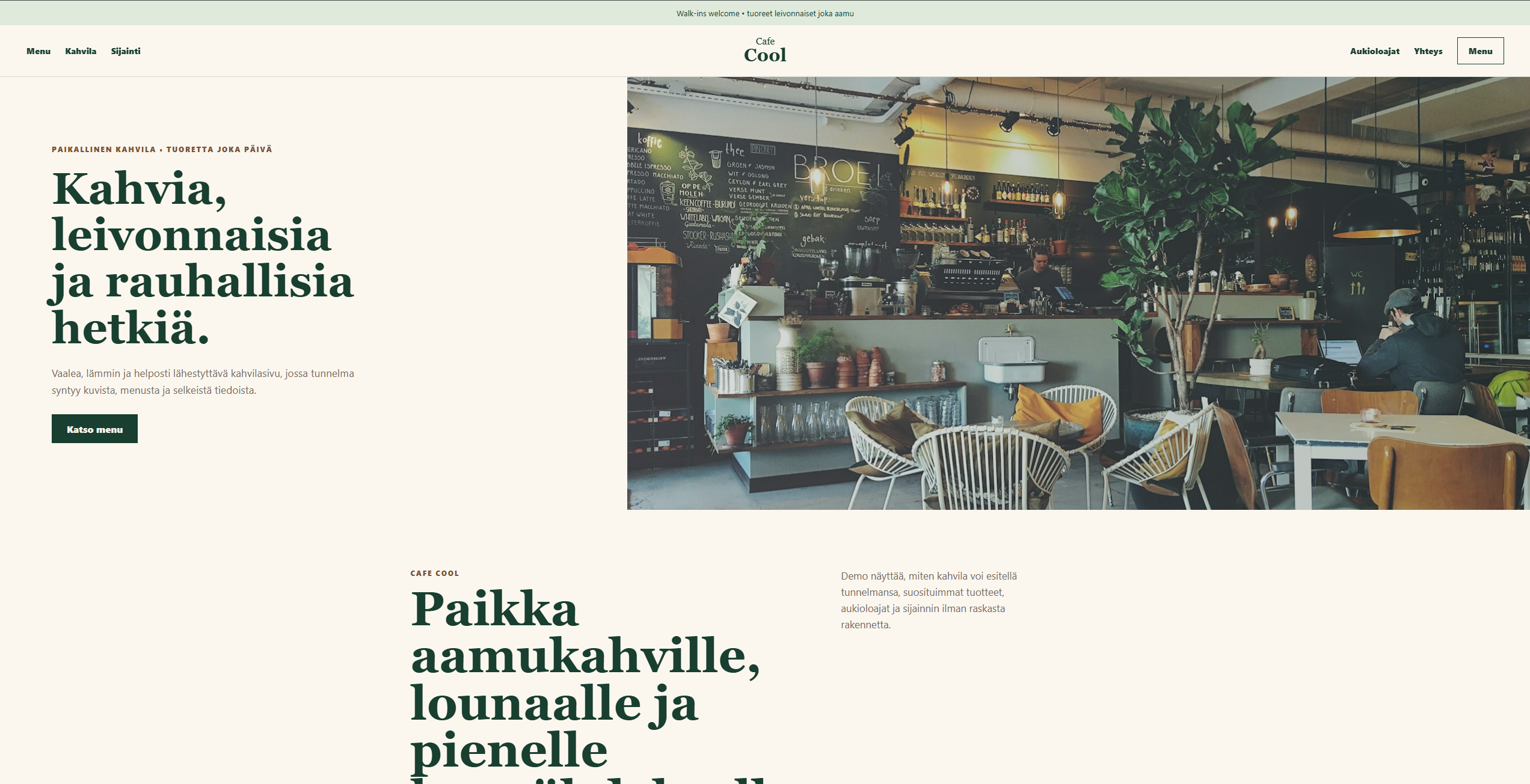 Cafe Cool demo