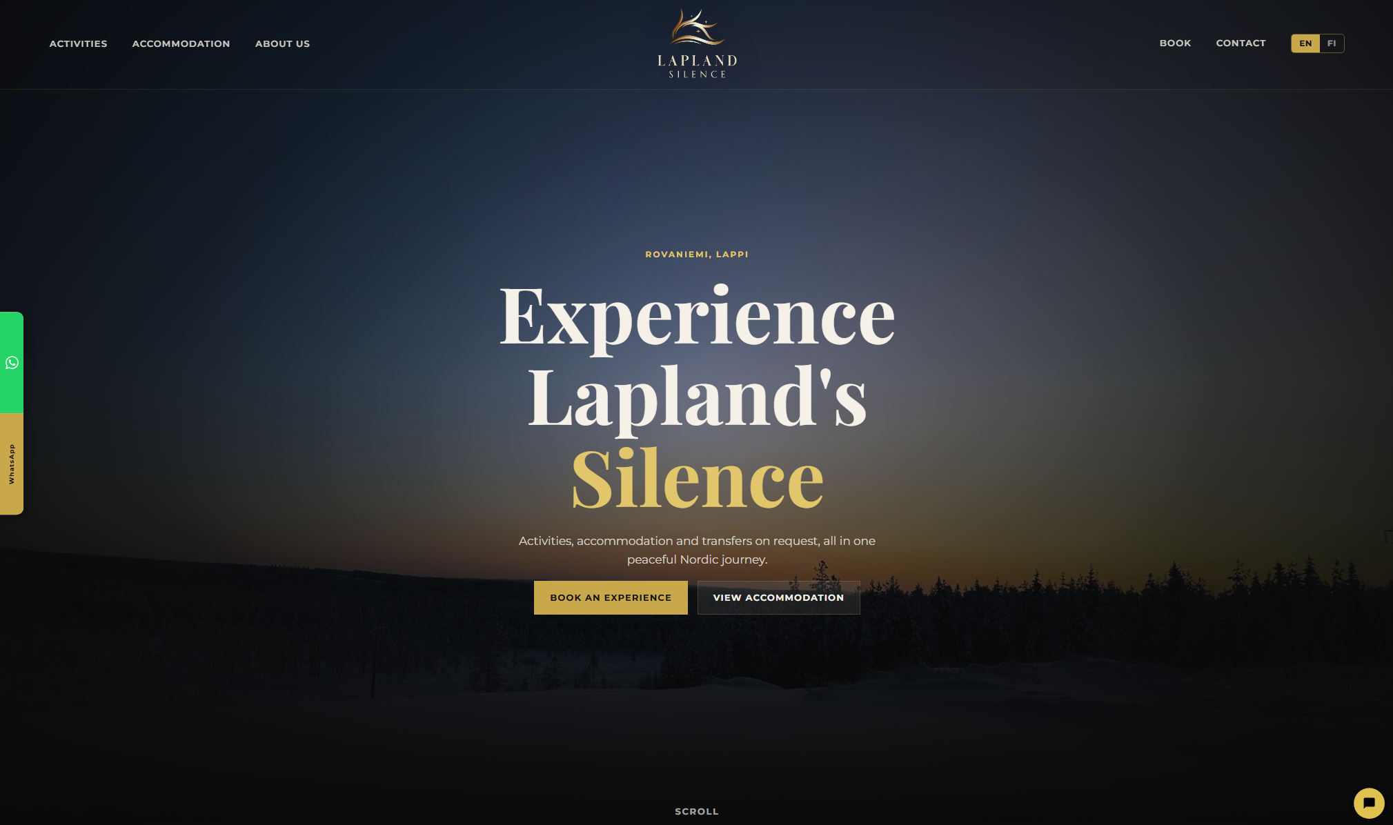 Lapland Silence verkkosivut